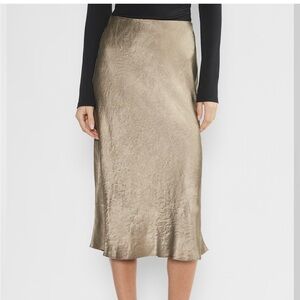 Babaton Gold Midi Skirt